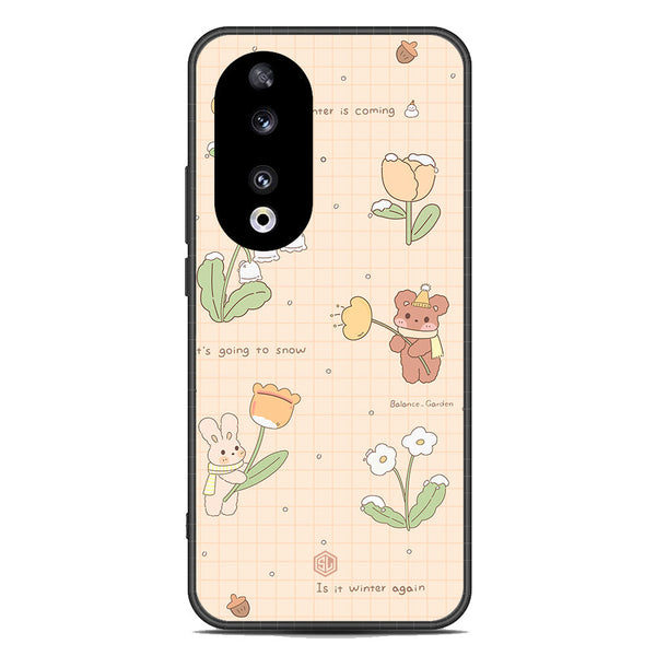 Cute Korean Design Series Soft Phone Case - Metal Case - Design 4 - Honor 90