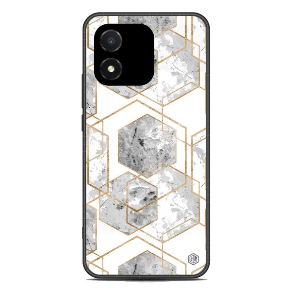 Stylish Marble Series Soft Phone Case - Metal Case - Design 2 - Honor X5