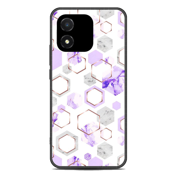 Stylish Marble Series Soft Phone Case - Metal Case - Design 5 - Honor X5