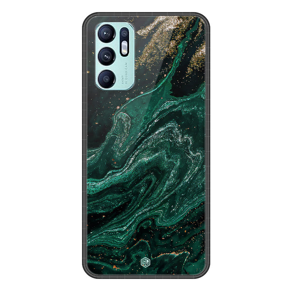 Marble Series Soft Phone Case - Premium Glass Case - Design 3 - Oppo Reno 6