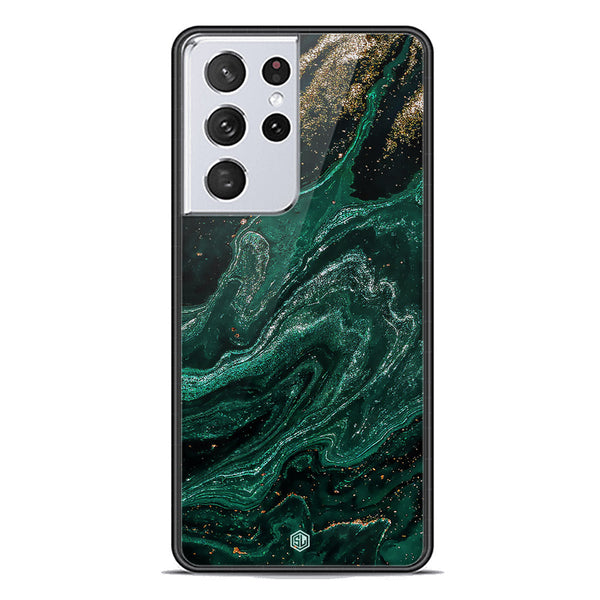 Marble Series Soft Phone Case - Premium Glass Case - Design 3 - Samsung Galaxy S21 Ultra 5G