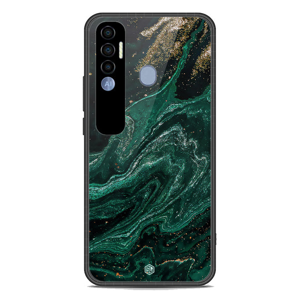 Marble Series Soft Phone Case - Premium Glass Case - Design 3 - Tecno Spark 7 Pro