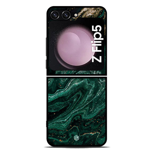 Marble Series Soft Phone Case - Metal Case - Design 3 - Samsung Galaxy Z Flip 5 5G
