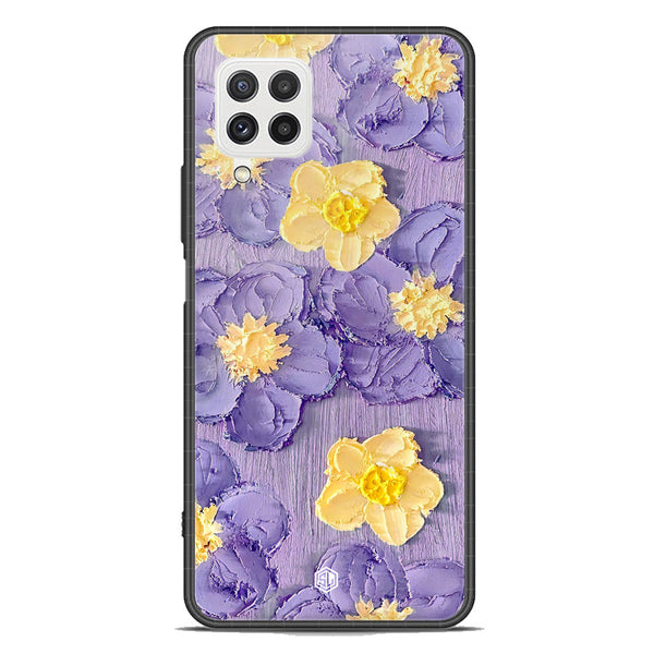 Floral Series Soft Phone Case - Premium Glass Case - Design 8 - Samsung Galaxy A22 4G