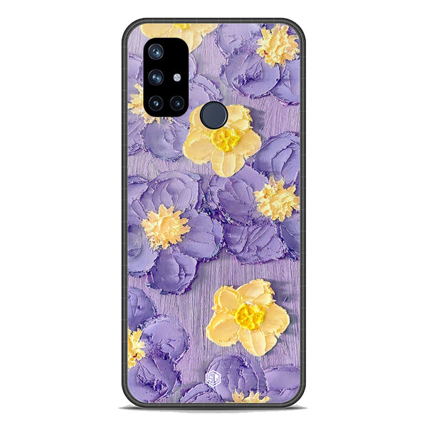 Floral Series Soft Phone Case - Premium Glass Case - Design 8 - OnePlus Nord N10 5G