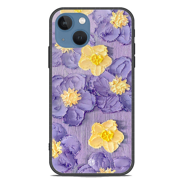 Floral Series Soft Phone Case - Premium Glass Case - Design 8 - iPhone 13