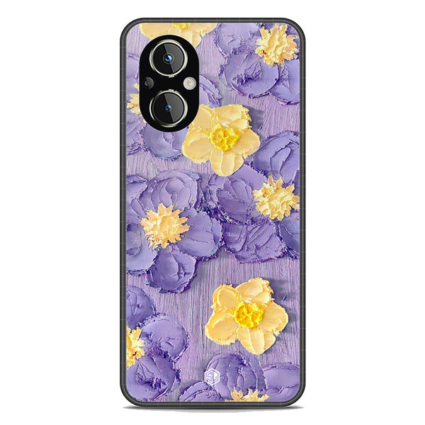 Floral Series Soft Phone Case - Premium Glass Case - Design 8 - Oppo Reno8 Lite