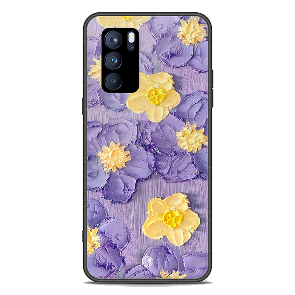Floral Series Soft Phone Case - Premium Glass Case - Design 8 - Oppo Reno 6 Pro 5G
