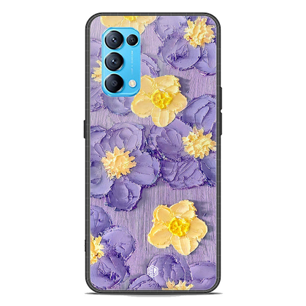 Floral Series Soft Phone Case - Premium Glass Case - Design 8 - Oppo Reno 5 5G