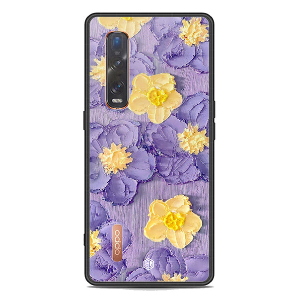 Floral Series Soft Phone Case - Premium Glass Case - Design 8 - Oppo Find X2 Pro