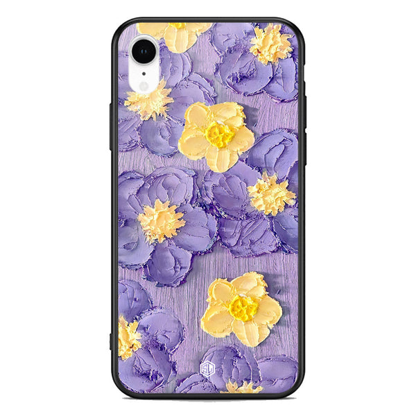 Floral Series Soft Phone Case - Premium Glass Case - Design 8 - iPhone XR