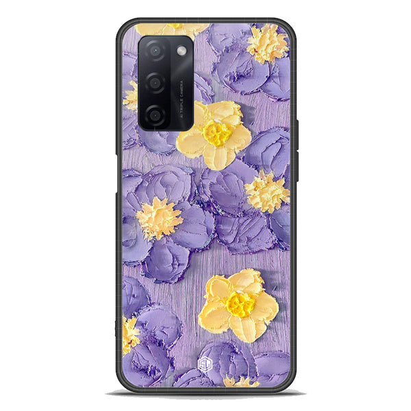 Floral Series Soft Phone Case - Premium Glass Case - Design 8 - Oppo A55s