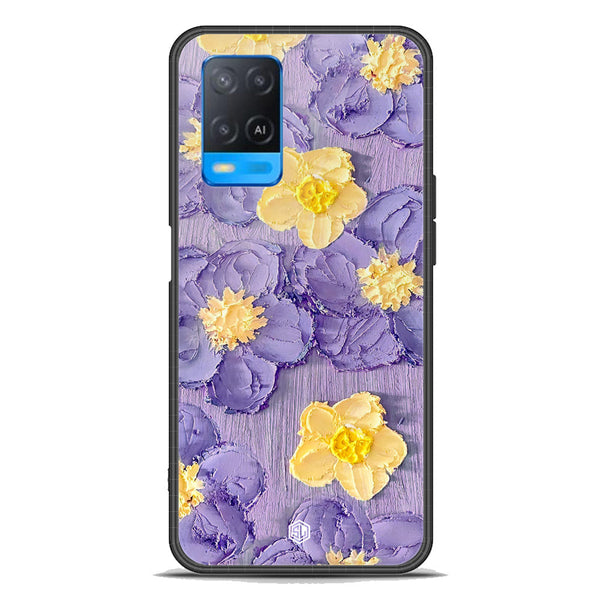Floral Series Soft Phone Case - Premium Glass Case - Design 8 - Oppo A55 4G