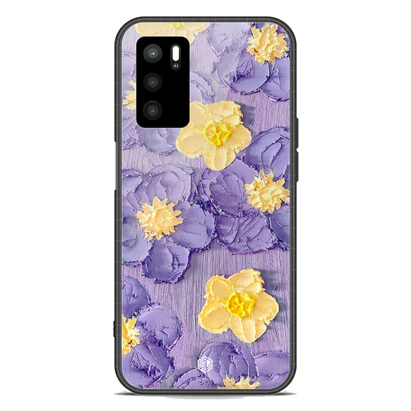 Floral Series Soft Phone Case - Premium Glass Case - Design 8 - Oppo A16