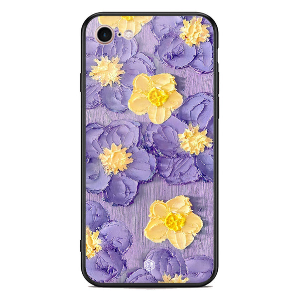 Floral Series Soft Phone Case - Premium Glass Case - Design 8 - iPhone 8 / 7