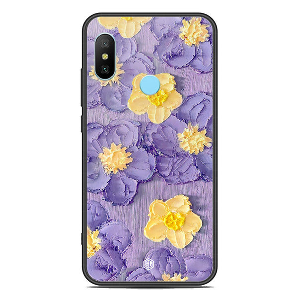 Floral Series Soft Phone Case - Premium Glass Case - Design 8 - Xiaomi Redmi Note 6 Pro