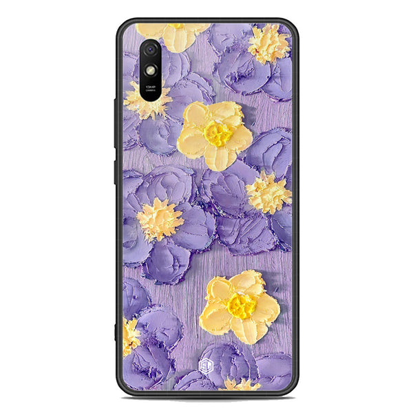 Floral Series Soft Phone Case - Premium Glass Case - Design 8 - Xiaomi Redmi 9A