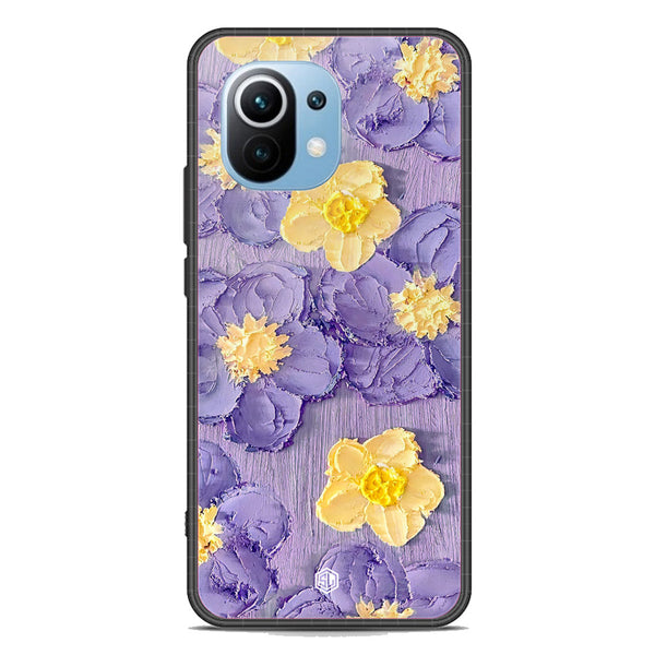 Floral Series Soft Phone Case - Premium Glass Case - Design 8 - Xiaomi Mi 11
