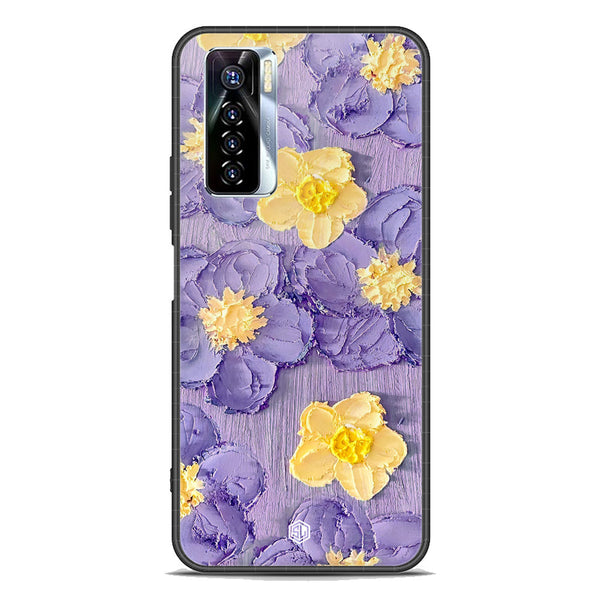Floral Series Soft Phone Case - Premium Glass Case - Design 8 - Tecno Camon 17 Pro