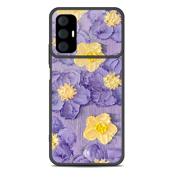 Floral Series Soft Phone Case - Premium Glass Case - Design 8 - Tecno Spark 8 Pro