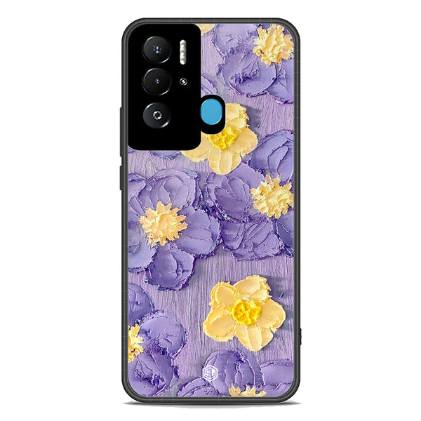 Floral Series Soft Phone Case - Premium Glass Case - Design 8 - Tecno Pova Neo