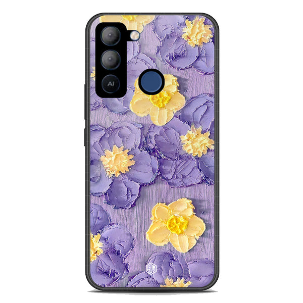 Floral Series Soft Phone Case - Premium Glass Case - Design 8 - Tecno Pop 5 LTE