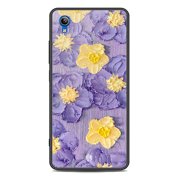 Floral Series Soft Phone Case - Premium Glass Case - Design 8 - Vivo Y91i