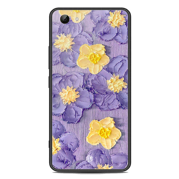 Floral Series Soft Phone Case - Premium Glass Case - Design 8 - Vivo Y81