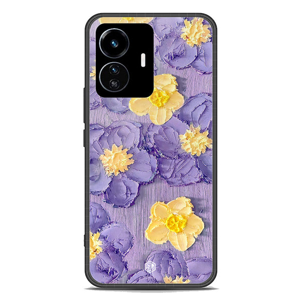 Floral Series Soft Phone Case - Premium Glass Case - Design 8 - Vivo Y77 5G