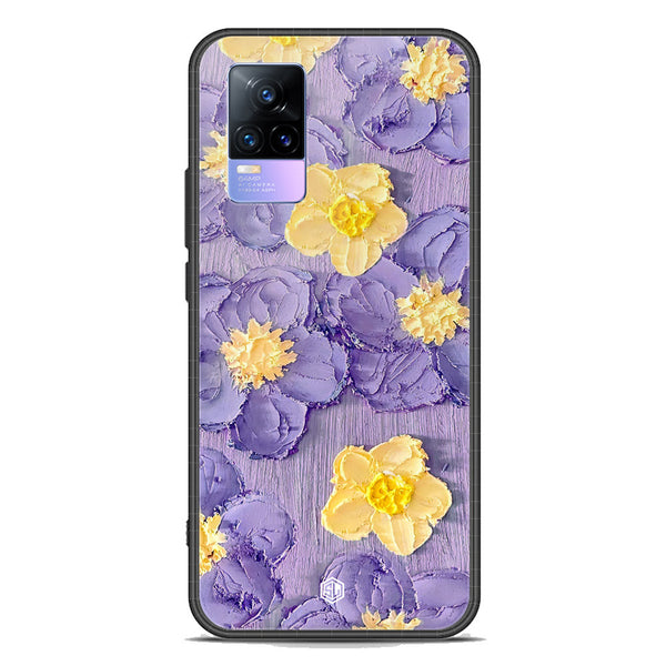 Floral Series Soft Phone Case - Premium Glass Case - Design 8 - Vivo Y73