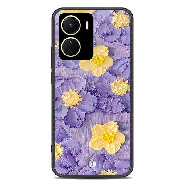 Floral Series Soft Phone Case - Premium Glass Case - Design 8 - Vivo Y56 5G