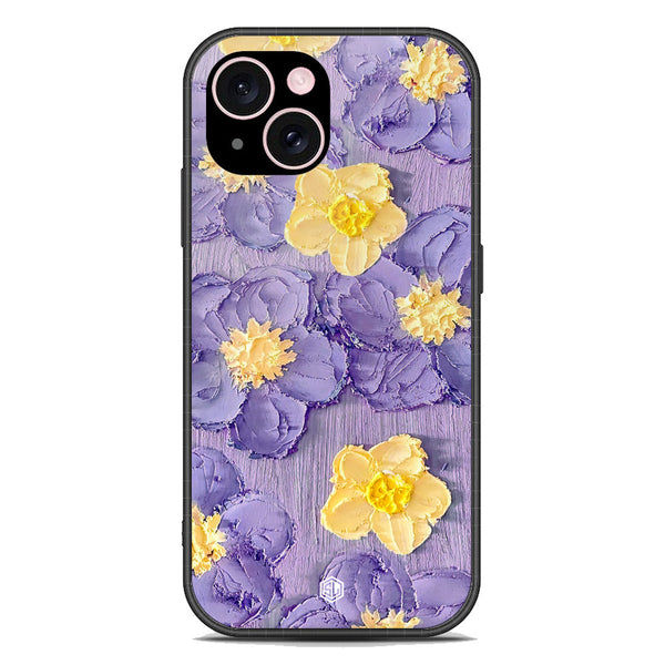 Floral Series Soft Phone Case - Premium Glass Case - Design 8 - iPhone 15 Plus