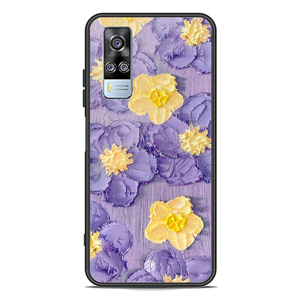 Floral Series Soft Phone Case - Premium Glass Case - Design 8 - Vivo Y51 (2020 December)