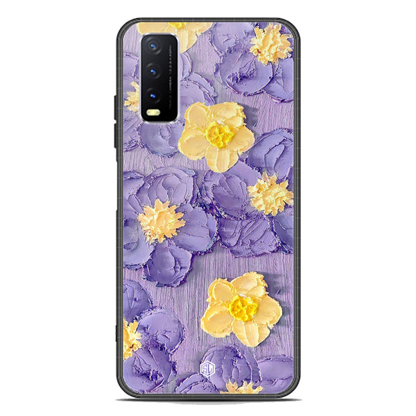 Floral Series Soft Phone Case - Premium Glass Case - Design 8 - Vivo Y12a