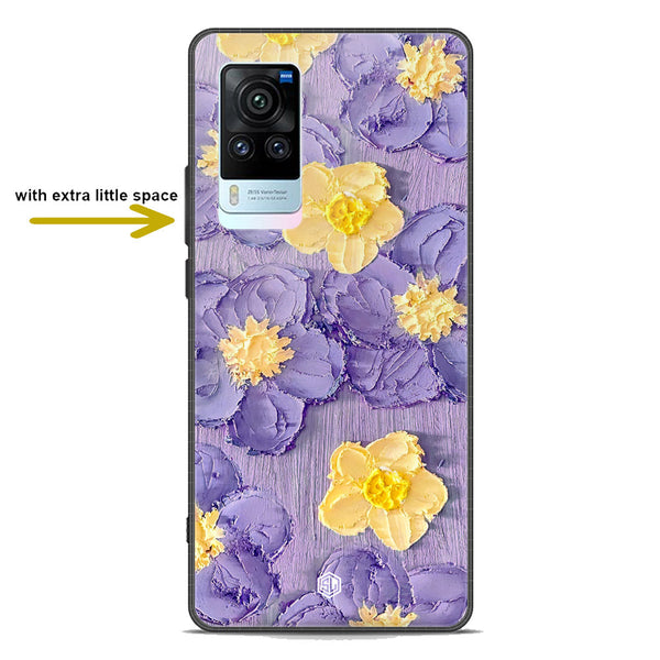 Floral Series Soft Phone Case - Premium Glass Case - Design 8 - Vivo X60