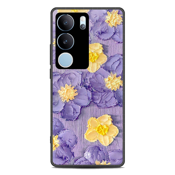 Floral Series Soft Phone Case - Premium Glass Case - Design 8 - Vivo V29