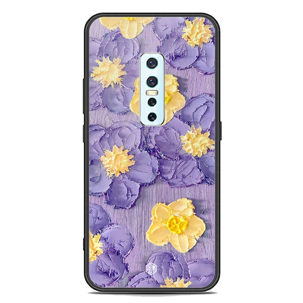 Floral Series Soft Phone Case - Premium Glass Case - Design 8 - Vivo V17 Pro