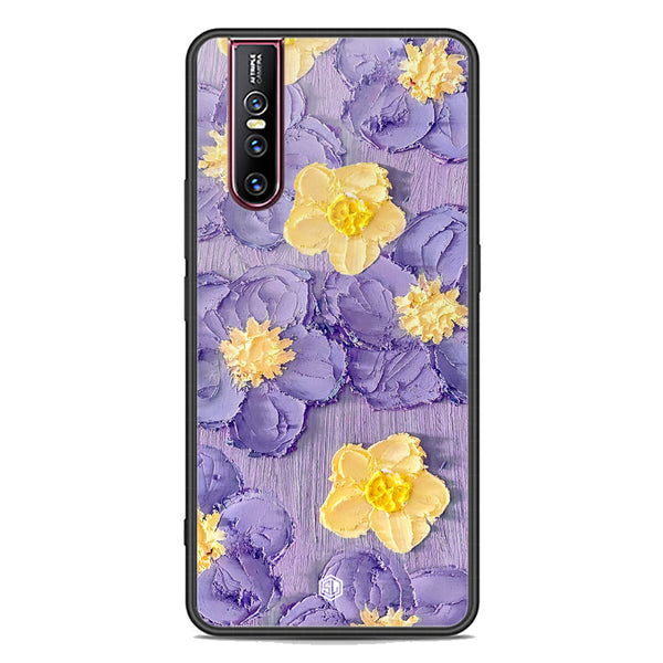 Floral Series Soft Phone Case - Premium Glass Case - Design 8 - Vivo V15 Pro