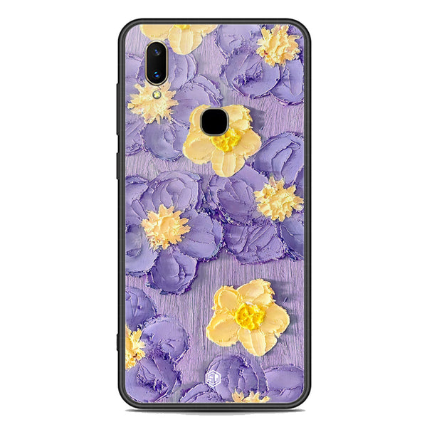 Floral Series Soft Phone Case - Premium Glass Case - Design 8 - Vivo V11 Pro