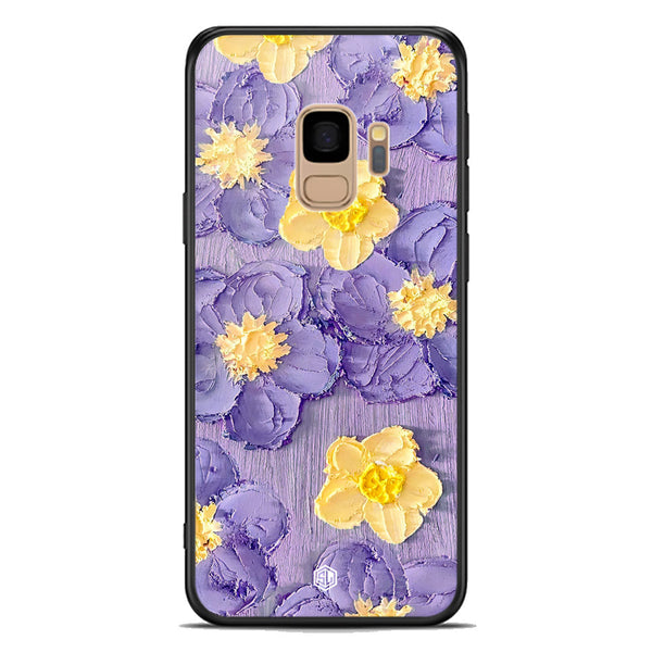 Floral Series Soft Phone Case - Premium Glass Case - Design 8 - Samsung Galaxy S9