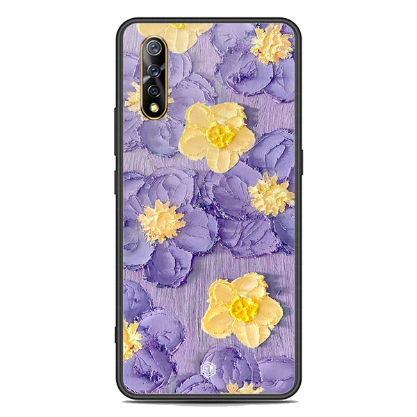 Floral Series Soft Phone Case - Premium Glass Case - Design 8 - Vivo S1