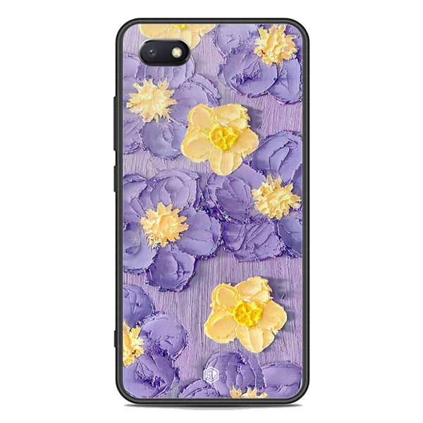Floral Series Soft Phone Case - Premium Glass Case - Design 8 - Huawei Y5 Prime 2018