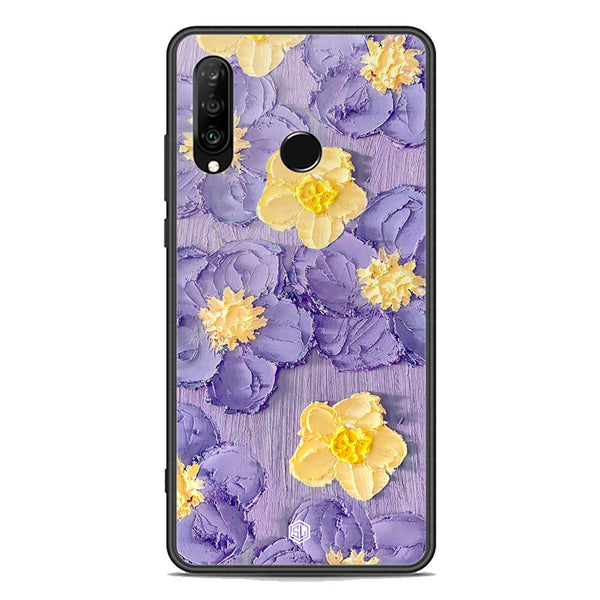 Floral Series Soft Phone Case - Premium Glass Case - Design 8 - Huawei Nova 4e