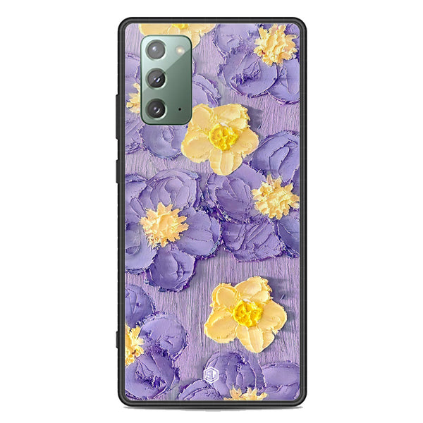 Floral Series Soft Phone Case - Premium Glass Case - Design 8 - Samsung Galaxy Note 20