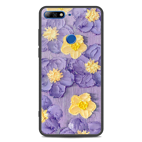 Floral Series Soft Phone Case - Premium Glass Case - Design 8 - Huawei Honor 7C