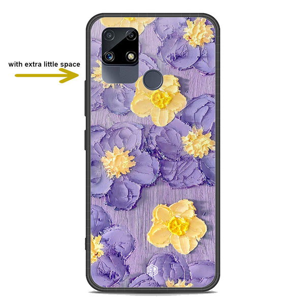Floral Series Soft Phone Case - Premium Glass Case - Design 8 - Realme C15