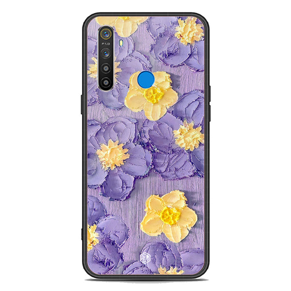 Floral Series Soft Phone Case - Premium Glass Case - Design 8 - Realme 5