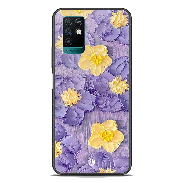 Floral Series Soft Phone Case - Premium Glass Case - Design 8 - Infinix Note 10