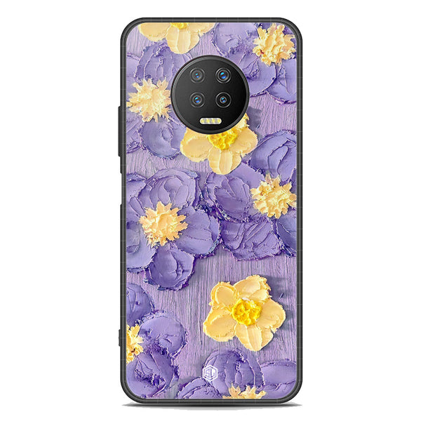 Floral Series Soft Phone Case - Premium Glass Case - Design 8 - Infinix Note 7