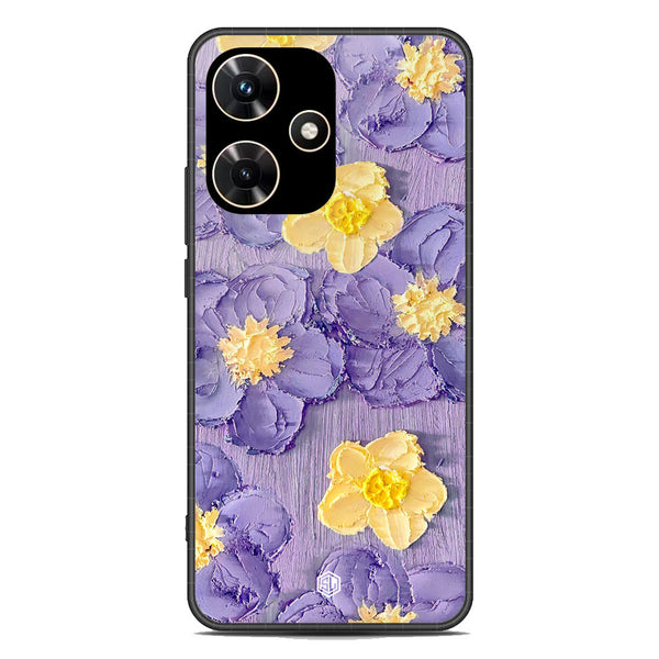 Floral Series Soft Phone Case - Premium Glass Case - Design 8 - Infinix Hot 30i